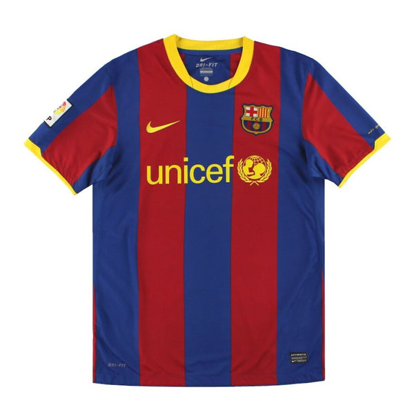 Camiseta Barcelona 1ª Retro 2010 2011 Azul Rojo